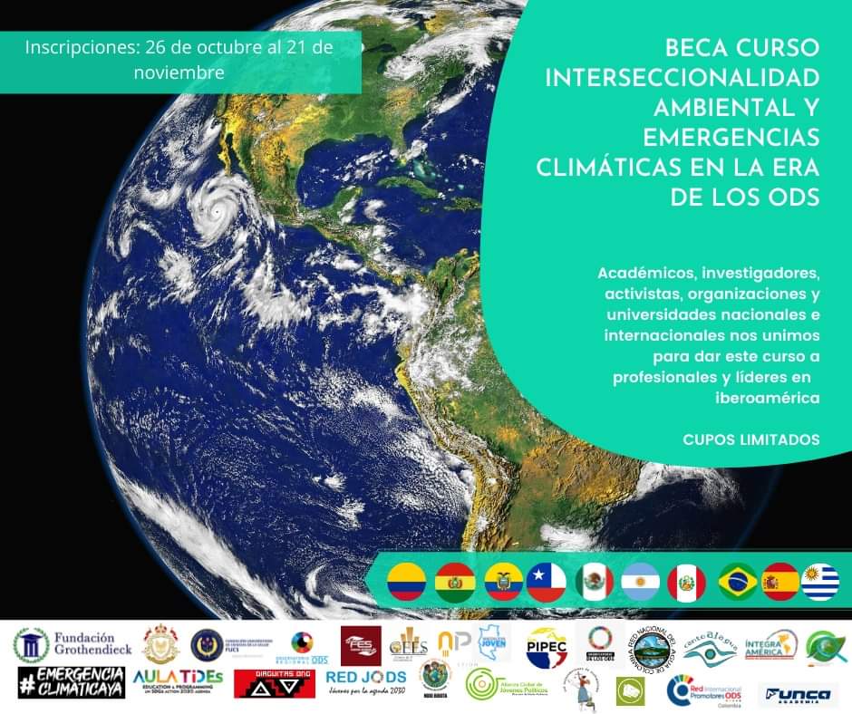 📌👉Beca Curso Internacional sobre Interseccionalidad Ambiental y Emergencias Climáticas en la Era de los ODS.

🟢Inscripción en: docs.google.com/forms/d/e/1FAI…