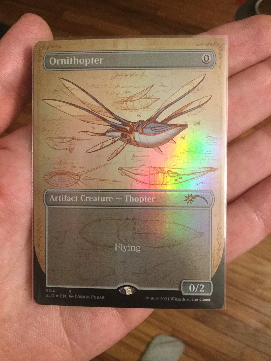 Tom_QJ's tweet photo. @wizards_magic this thing is gorgeous. #foil #thopter #secretlair https://t.co/MbtU9fgUuC
