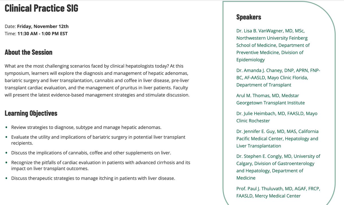 Looking forward to presenting at <a href="/AASLDtweets/">AASLD</a> #TLMdX on how coffee and cannabis affect the liver; just one part of the amazing and practical Clinical Practice SIG session on November 12 at 11:30 EST aasld.org/the-liver-meet… #LiverMTG2021 #LiverTwitter