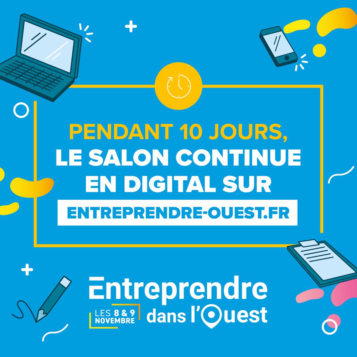 JRCE_Bretagne's tweet photo. #EDO21 ça se termine… oui mais non ! 🙌🏼 
La 23ième édition du salon physique Entreprendre dans l’Ouest se poursuit en format digital. Un grand merci aux participants ainsi qu’aux partenaires 😍

 #EDO21 #entreprendredanslouest #entreprendre https://t.co/BwrHTXtnIn