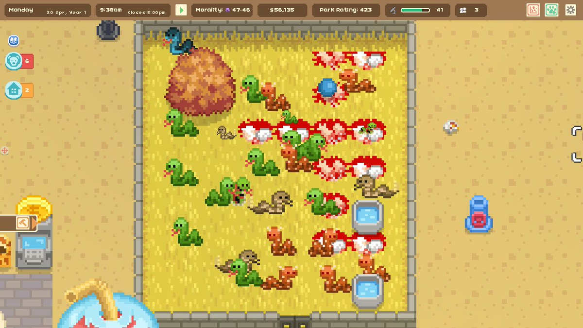 MeeMawTGG's tweet image. Last night we had 105 protesters in our zoo,
Clogging up the entrance.
We gave them all an up close experience,
With the snake pit...
Problem solved. 😈

Thanks again @nomorerobotshq for Let's Build a Zoo!
Feeding my evil side, and my snakes.
#ReviewKeyProvided