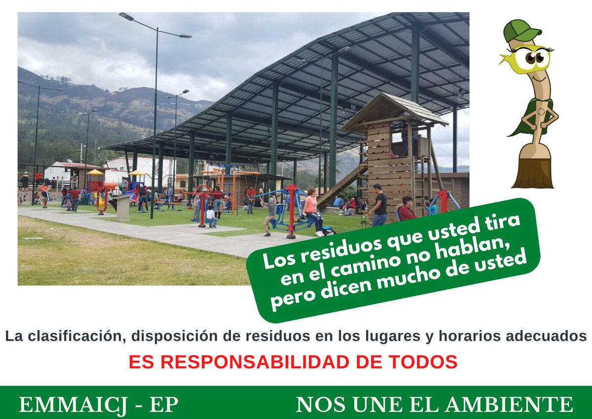 EmmaicjE's tweet photo. 📣 #MensajeEMMAICJEP 
Nuestro personal trabaja diariamente en la limpieza de los espacios públicos de la Mancomunidad. 
‼ Para el mantenimiento del estado de limpieza la corresponsabilidad de la ciudadanía es importante ‼ 🚮 https://t.co/7bILKhnA3h