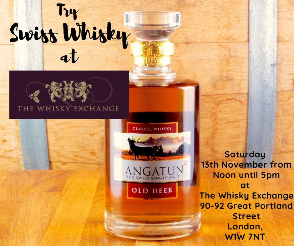 Try #Langatun Old Deer #Swiss Single Malt #Whisky and <a href="/7SealsWhisky/">7 Seals Whisky</a> The Age of Scorpio  <a href="/WhiskyExchange/">The Whisky Exchange</a> Great Portland Street, #London on Saturday afternoon ->