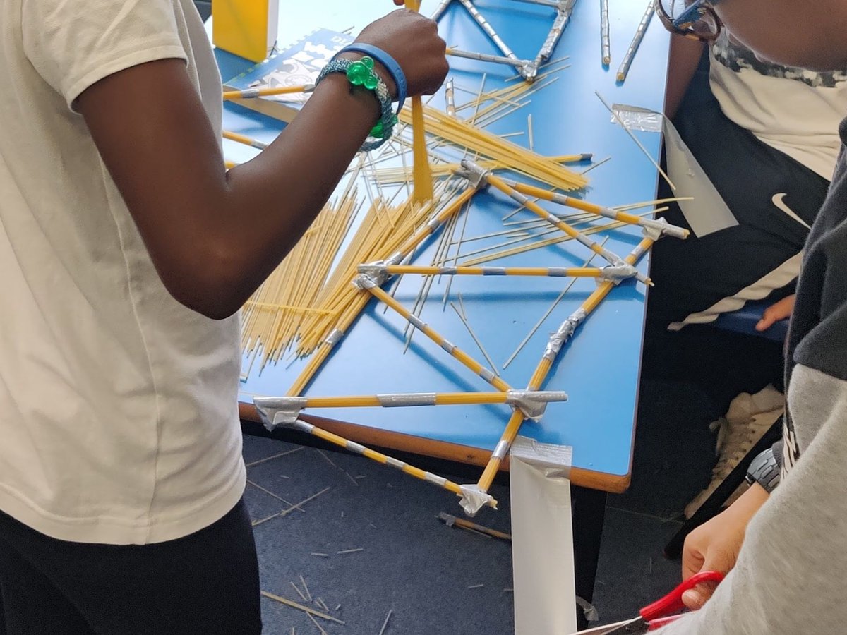 MrGeorgiou's tweet photo. Y5/6 @StBarnabas_Bris were being engineers last week and successfully built bridges made out of spaghetti - all bridges were able to hold at least 2KG! The children had an amazing time planning and designing, making prototypes and the final build. @foundationdyson @alijb2009 https://t.co/r7LSoVRGMh