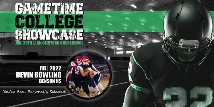 🔥Big Shout Out to Devin Bowling (<a href="/DevinBowling6/">Devin Bowling</a>) for being selected to the 2022 @GT_Showcase🔥<a href="/BensonBobcatFB/">Benson Bobcat Football</a>