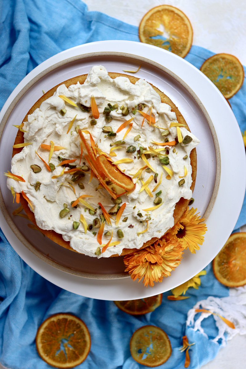 Cluckmuckcook's tweet photo. #glutenfree celebration cake you say. Dont mind if I do #gbbo #FreeFromWeek . Almond and orange cake . https://t.co/NZDWeHQuDC