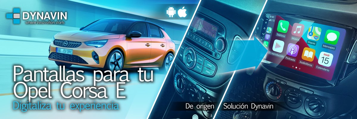 Dynavin España (@dynavinespana) on Twitter photo Tienes un Opel Corsa E con la radio de origen...
¿Conoces las soluciones que te ofrece DYNAVIN? 
Te damos la opción de una pantalla totalmente integrada en el salpicadero. #carplay #androidauto #applecarplay #apple #caraudio #opelcorsaE Tienes un Opel Corsa E con la radio de origen...
¿Conoces las soluciones que te ofrece DYNAVIN? 
Te damos la opción de una pantalla totalmente integrada en el salpicadero. #carplay #androidauto #applecarplay #apple #caraudio #opelcorsaE