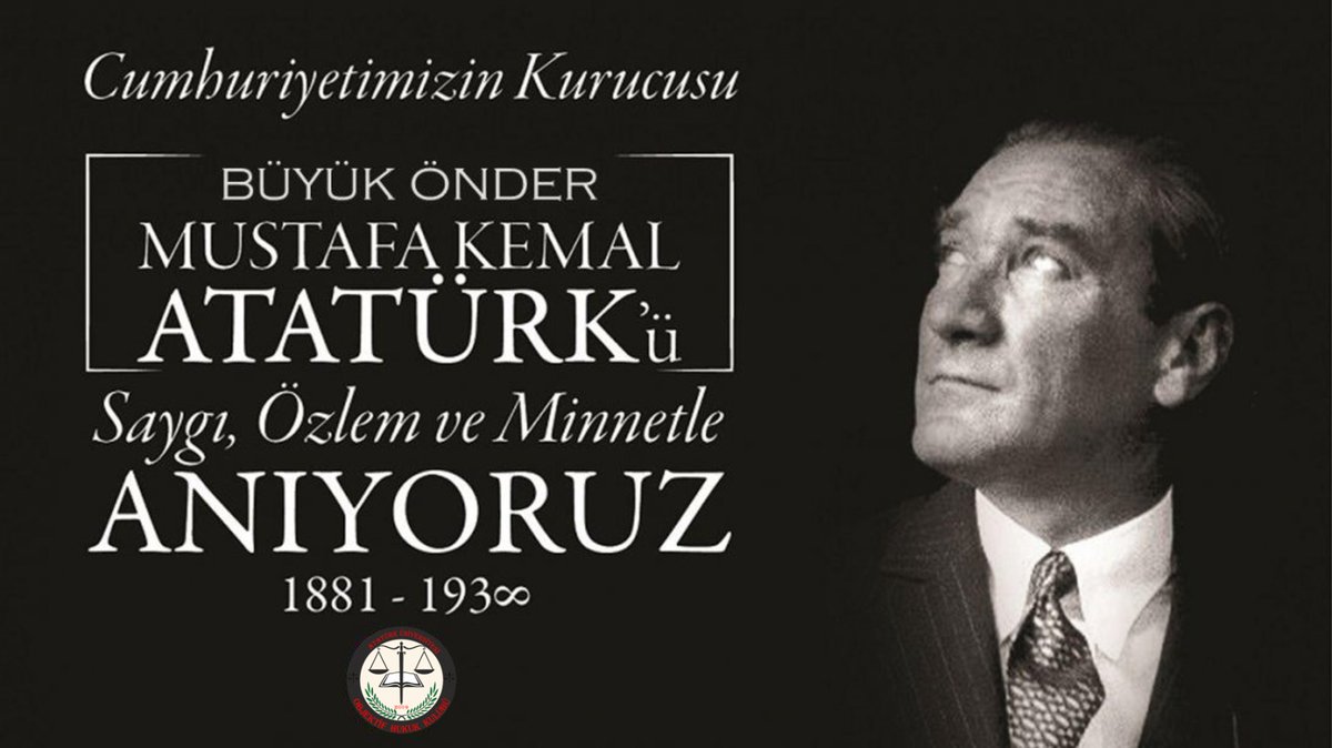 "Benim naçiz vücudum elbet bir gün toprak olacaktır, ancak Türkiye Cumhuriyeti ilelebet payidar kalacaktır."

Millî Mücadelemizin Başkomutanı, Cumhuriyetimizin kurucusu Gazi Mustafa Kemal Atatürk’ü vefatının 83. yılında saygı ve özlemle anıyoruz.