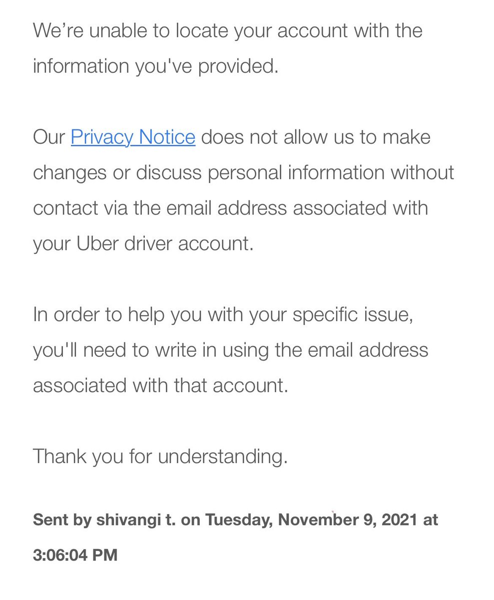 GoshDangGirl's tweet photo. Hey @Uber, Been contacting your customer support for months to report that my account has been hacked. Someone is using it to DRIVE unsuspecting riders. They have associated a fake email to my phone number but I need to email from the (fraudulent) email to get help? WTF. 🙄 https://t.co/qw2J9aHVui