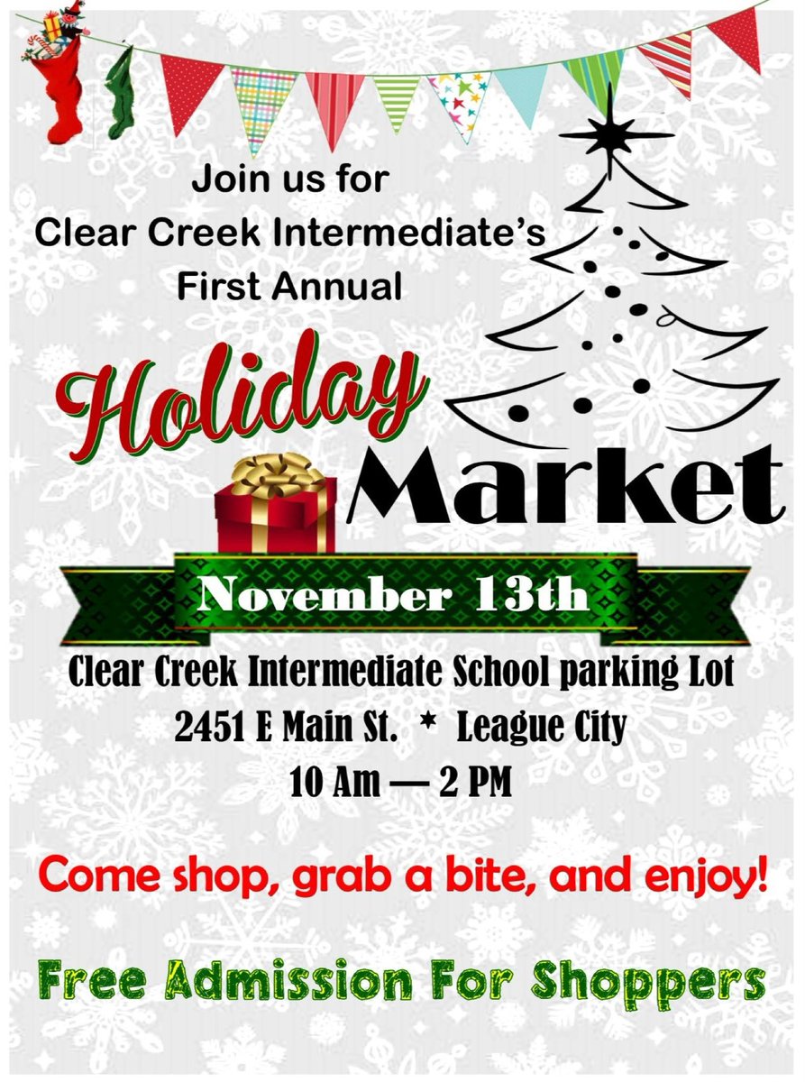 CCI_Jaguars's tweet photo. Hey Jags! Come and check out our first annual Holiday Market this Saturday, 11/13/21! https://t.co/FUsxBKShkI