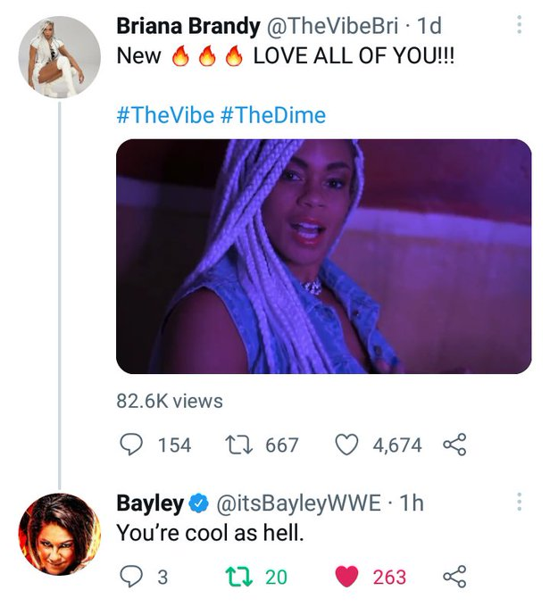 SpiderQueenAJ's tweet photo. Even our Role Model loves our #QueenB @TheVibeBri so WWE do the right thing and #BRINGBACKBFAB! https://t.co/amLSeR3vBK