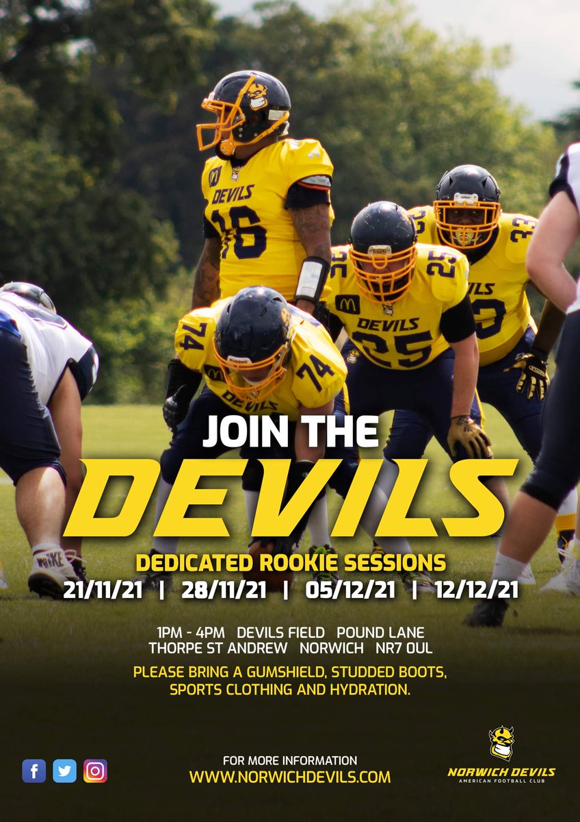 NORWICH DEVILS ROOKIE SESSIONS!

See below for full details!