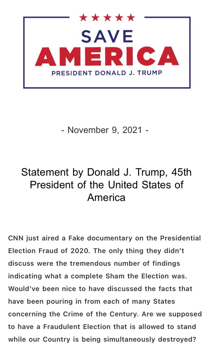 jaketapper's tweet photo. TRUMPING DEMOCRACY: AN AMERICAN COUP did discuss Trump’s allegations, in detail, and we interviewed numerous GOP officials who explained why the claims were erroneous, bogus, and/or outright fraudulent — and why courts rejected almost every single one of them! https://t.co/F7TVYEh2dl