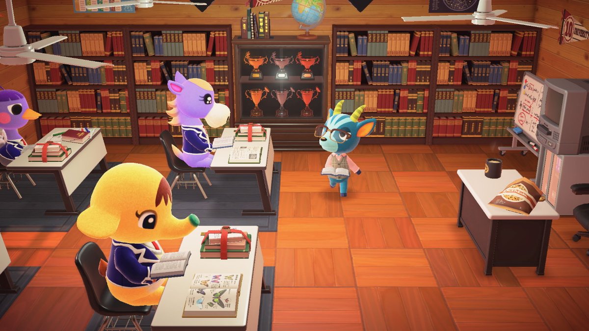 lcd_96's tweet photo. Prima struttura pubblica arredata: la scuola. #happyhomeparadise #AnimalCrossing #ACNH #NintendoSwitch https://t.co/uV9qsLWj2G