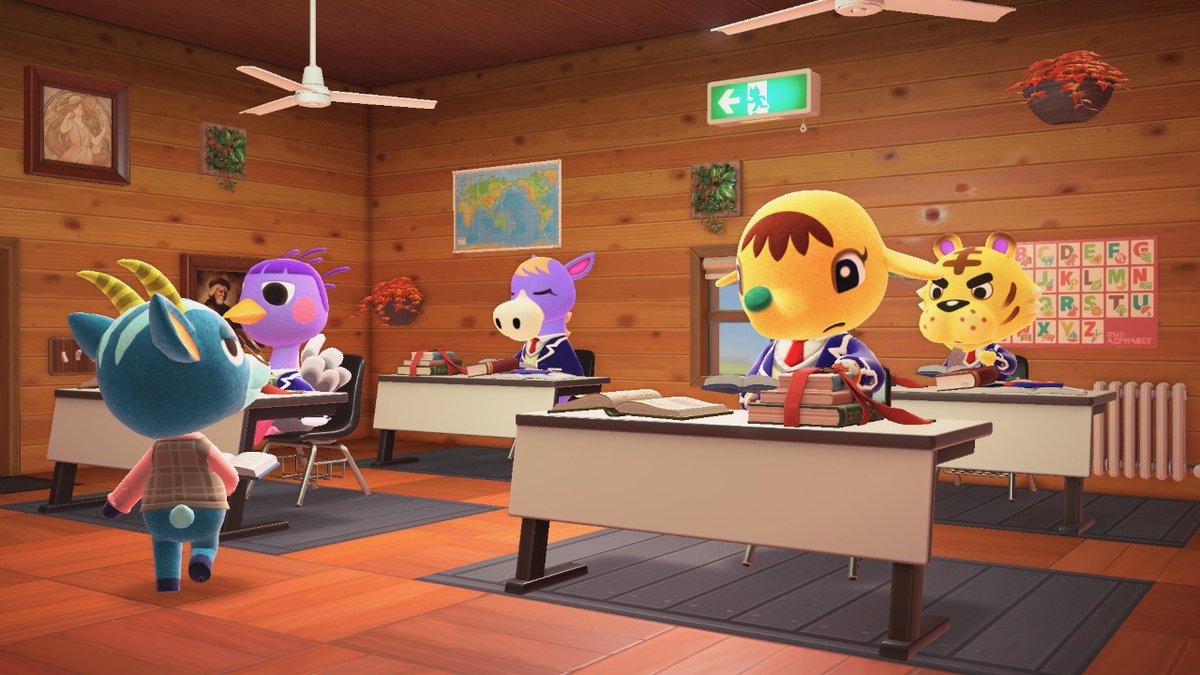 lcd_96's tweet photo. Prima struttura pubblica arredata: la scuola. #happyhomeparadise #AnimalCrossing #ACNH #NintendoSwitch https://t.co/uV9qsLWj2G