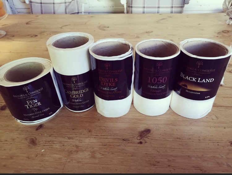 Today is labelling day here at Brooks &amp; Conquest! Each and every one goes on by hand as we pride ourselves on attention to detail, right down to the last element!