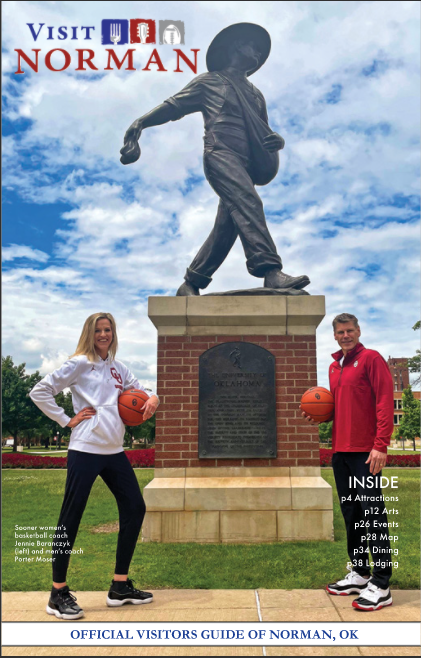Best of luck to our favorite coaching cover models in the season openers today for the <a href="/OU_MBBall/">Oklahoma Basketball</a> &amp; <a href="/OU_WBBall/">Oklahoma Basketball</a> teams! Game days, times and links to tickets: visitnorman.com/events?event_t…