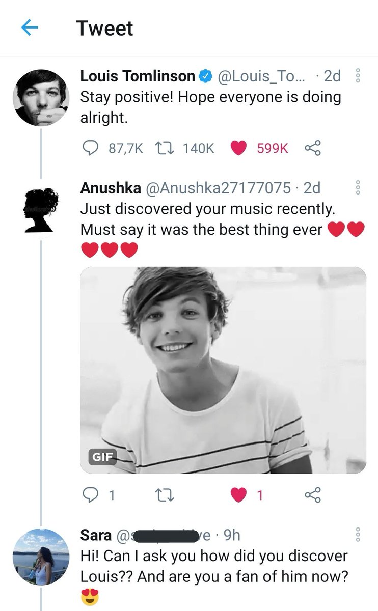 localsreacttoLT's tweet photo. 9️⃣3️⃣rd: Twitter reaction!

We always love reading experiences of new fans who discovered @Louis_Tomlinson's wonderful music recently! 👏🏻

It's so amazing to see people falling in love with his music ♥️

#LouisTomlinson https://t.co/1Aau0p18S9