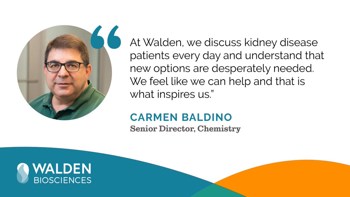 WaldenBio's tweet photo. Kidney disease is a public health crisis. Our Senior Director of Chemistry Carmen Baldino is part of our team of researchers dedicated to developing breakthrough medicines for both rare and prevalent forms of #kidneydisease.
#LifeatWaldenBiosciences https://t.co/DcdUMVCsst