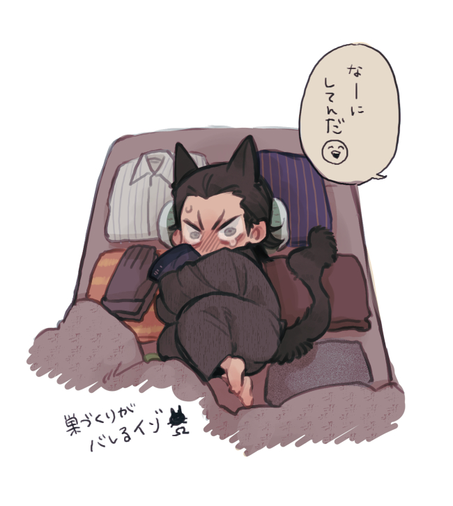 巣作りのイゾらくがき。
先生のもので巣作りしてるので最初はちゃんと畳んでそう………のちのちもみくちゃになるけど………😿💦 
