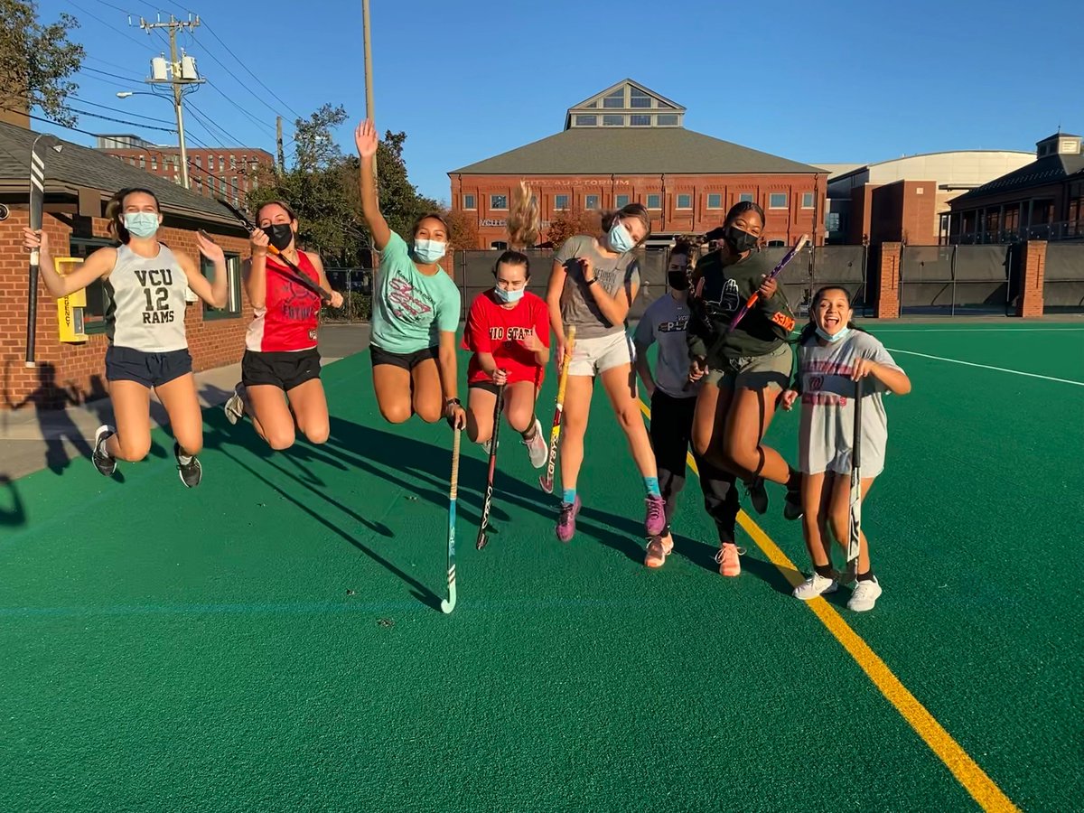 VolpeSophia2's tweet photo. Club field hockey is just one of many club sports offered at VCU! “I’ve made such an amazing group of friends,” says sophomore Lydia Pearl. Check out their instagram @VCUclubfh or VCU’s other club sports teams at https://t.co/zGVqS541ML #Masc336 #TwitterScavengerHunt https://t.co/cJXkaYo8xN