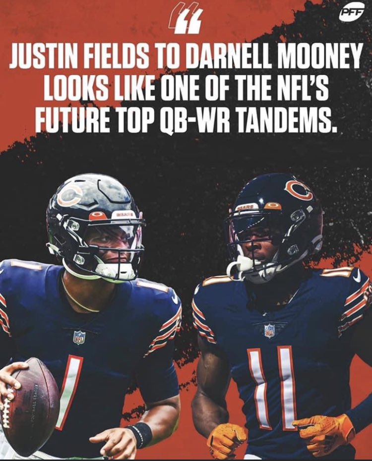 You heard it from me. <a href="/Darnell_M1/">Darnell Mooney</a> <a href="/justnfields/">Justin Fields</a>