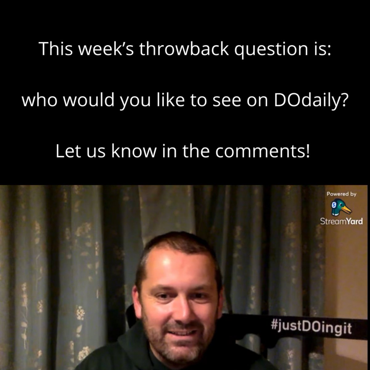 DOdaily2020's tweet photo. This week’s throwback question, let Des know what your answer is in the comments.
#justDoingit #DOdaily https://t.co/kR3vTKNIiz