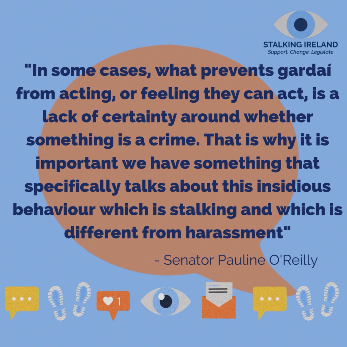 Stalking_ie's tweet photo. Another one of our favourite points made during the second stage debate at Leinster House, donโt forget to sign our petition!
#SupportChangeLegislate
@paulinegalway @evemcdowell_ @unaring4 @lichamber https://t.co/TR3bqtykOP