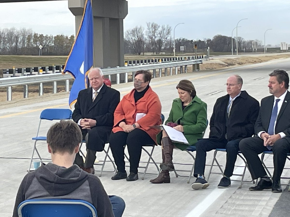 It’s time to open Highway 14 between Owatonna and Dodge Center and all the important people are here. <a href="/GovTimWalz/">Governor Tim Walz</a> <a href="/amyklobuchar/">Amy Klobuchar</a> <a href="/RepHagedorn/">Congressman Jim Hagedorn</a> <a href="/SenatorJasinski/">John Jasinski</a> <a href="/JPetersburgMN/">John Petersburg</a> <a href="/DevelopOwatonna/">Owatonna Development</a> <a href="/OwatonnaChamber/">Owatonna Chamber</a>
