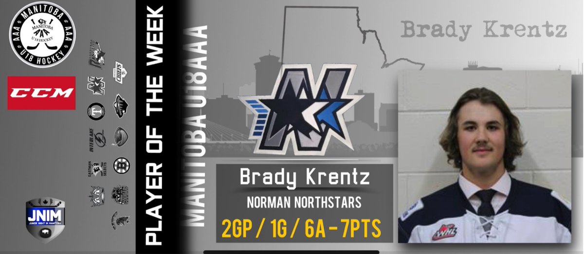 MBAAAU18's tweet photo. Congratulations to Brady Krentz of the @U18AAANorthstar on being named the @CCMHockey Player of the Week! 

Read: https://t.co/XiIqMmMQQJ https://t.co/7W2KXJXHbR