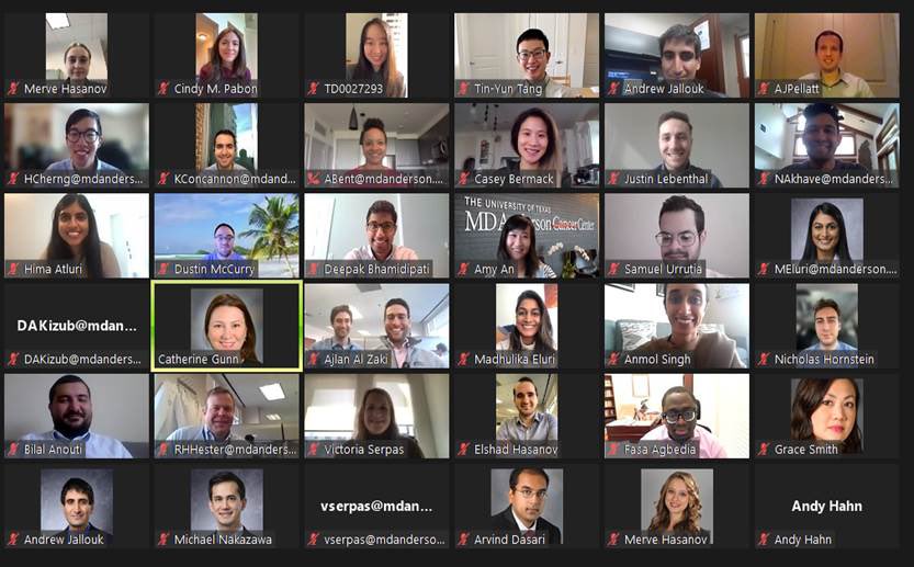 All smiles this morning during Academic Tuesday as we virtually take our <a href="/MDAndersonNews/">MD Anderson Cancer Center</a> Hematology/Oncology Fellowship Class Photo 📸