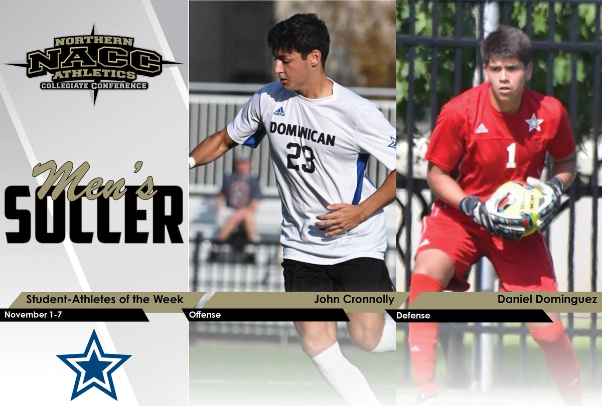 NACC_sports's tweet photo. #NACCmsoc ⚽️ | Final 2021 NACC Men's Soccer Weekly Honors to Dominican's Cronnolly, Dominguez

📰 https://t.co/aaSZN4ZyA7 

#NACCtion #d3soccer https://t.co/EAKnptLXUA