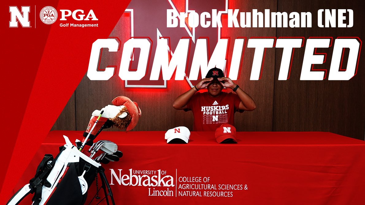 UNLPGM's tweet photo. Joining the 2022 class from Columbus, NE we have Brock Kuhlman! A name I’m sure you recognize from many @NebraskaPGA and @NebJuniorGolf leaderboards 😁 https://t.co/RqZRemHsCC