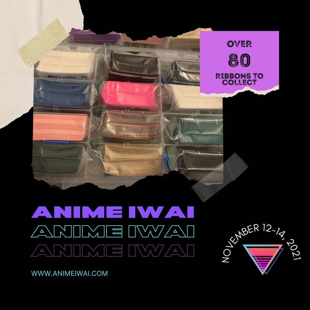 anime_iwai's tweet photo. The Ribbon game is gonna be strong at #animeiwai this year with OVER 80 ribbons that can be collected 😱
From attending panels to completing tasks the possibilities are endless to earn these achievements in a convention wide hunt. https://t.co/iM8XGWx4F3