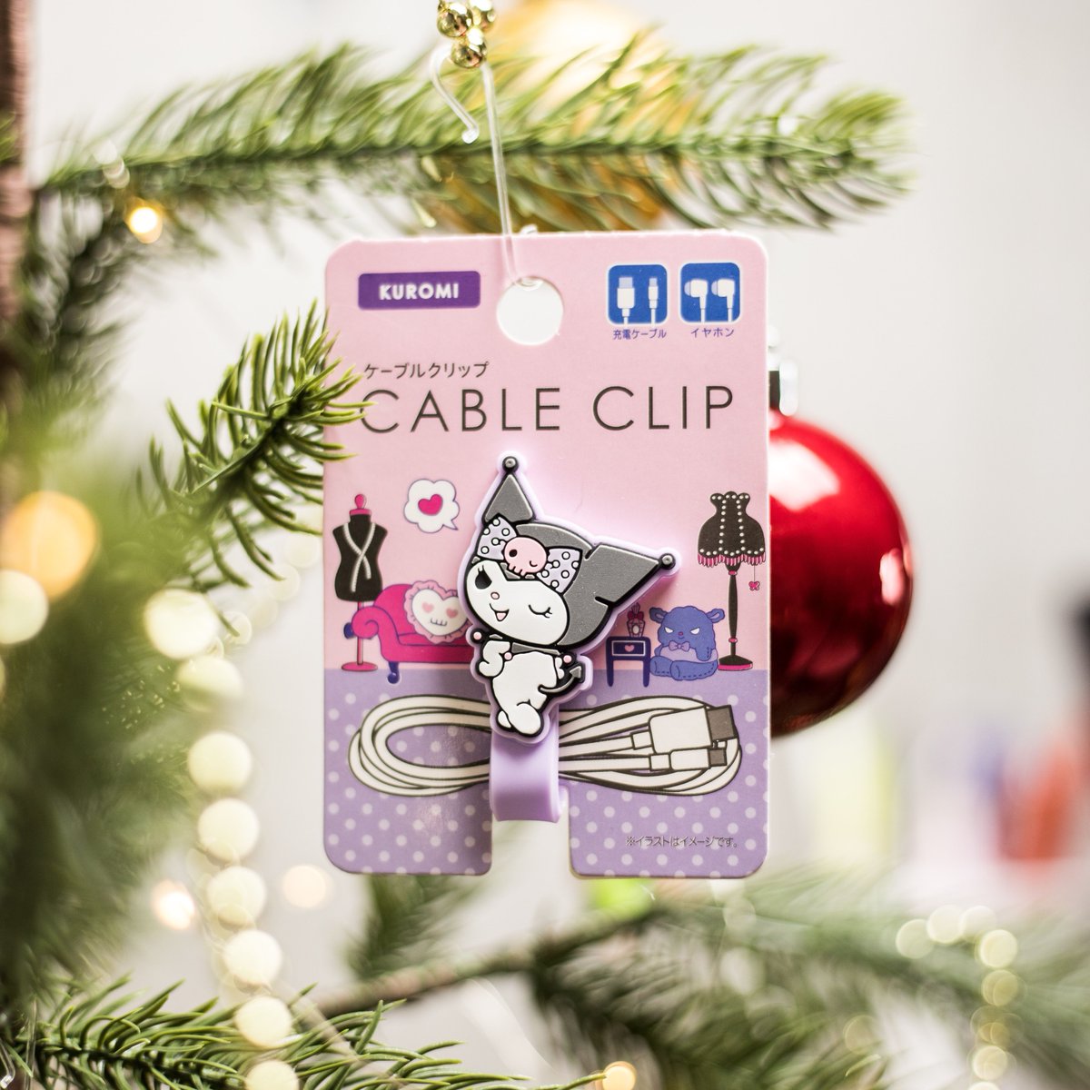 InkuCrate's tweet image. The easiest way to organize your cords are with #CableClips! Say your holiday greetings to these kawaii cable clips coming in this month's crate! Cop 1 out of 3 #Sanrio characters 😍