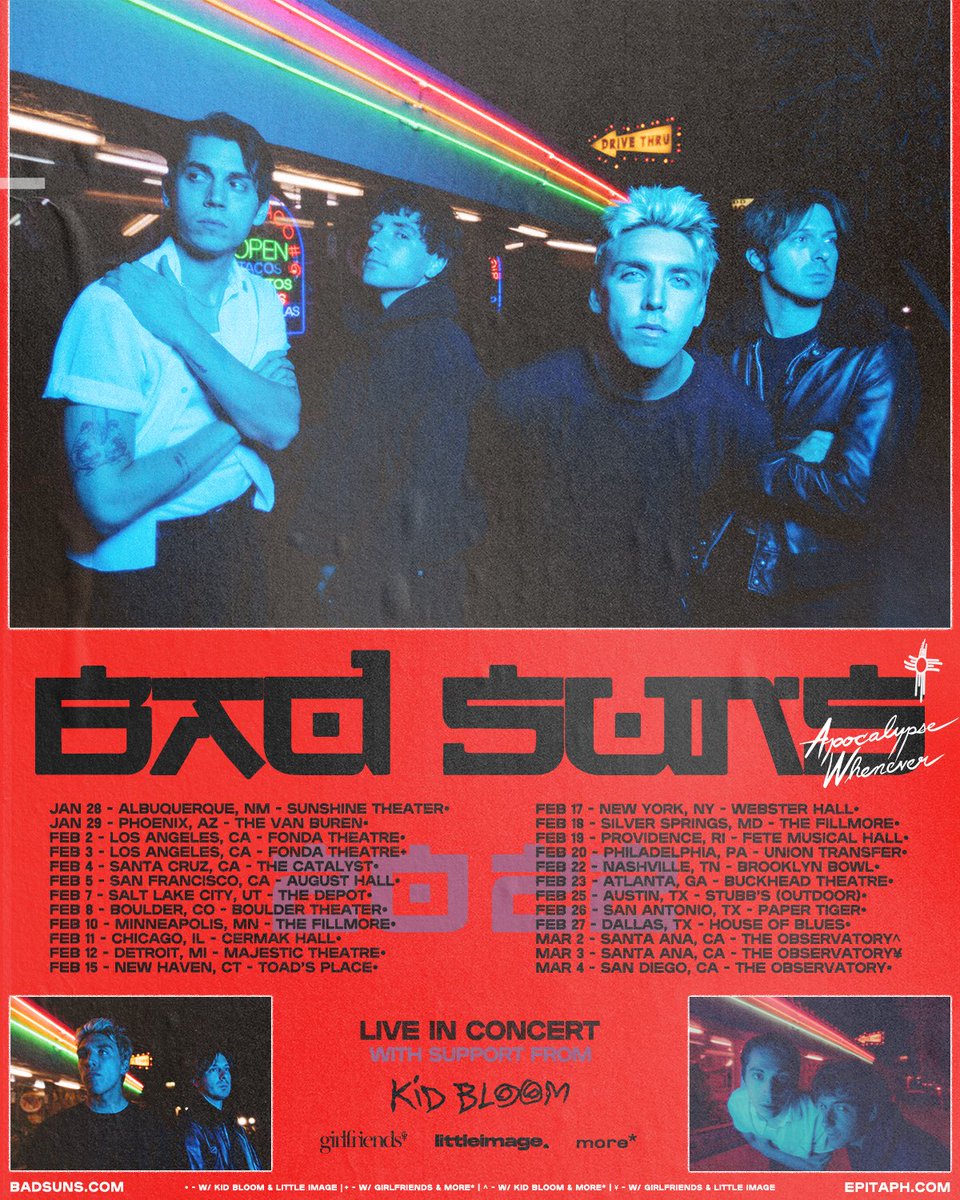 badsuns's tweet photo. see you soon on the apocalypse whenever tour… https://t.co/un4Q7HyU3K