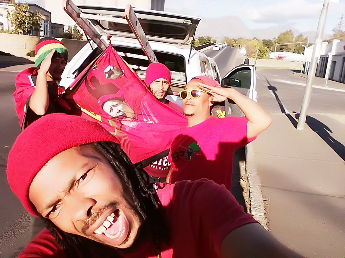Algenonfrancke's tweet photo. A revolutionary earth Strongs to a brother a revolutionary a artist a activist may the Almighty Lord bless you with many more years to come Rastafari give thanks enjoy 
#LandAndJobsManje 
#VoteEFF https://t.co/OgNj1cRB3c