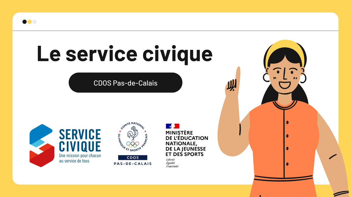 Cdos62's tweet photo. ⚠⚠ OFFRE SERVICE CIVIQUE ⚠⚠
😍 Veuillez trouver notre première offre de service civique en lien avec le Comité Départemental Sport Universitaire et le #CDOS62 sur les valeurs du sport et de l'Olympisme.
▶Plus d'informations ci-dessous : https://t.co/Et9KI8ZWPu
#Apartager https://t.co/c9bYTPNeos