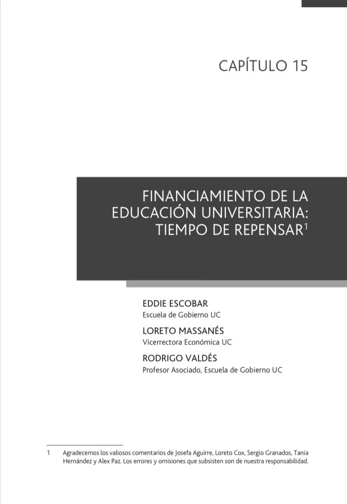 EscJer's tweet photo. 📚 Hoy fue el lanzamiento del libro “Ideas en Educación III: Evolución de una reforma”. Uno de los desafíos que se abordan es cómo lograr un financiamiento sostenible y que genere los incentivos correctos en educación superior. En este capítulo algunas ideas 💡 https://t.co/VpAUAq4fpe