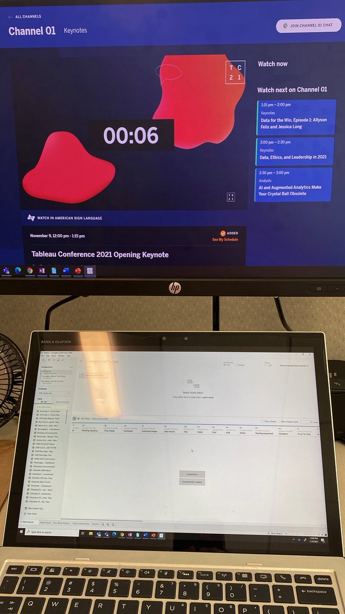 Tableau Metaverse. Refreshing a dashboard while getting ready for Keynote 1 at #Data21