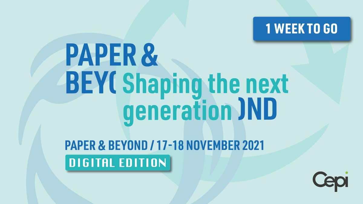 Only 1⃣ week remaining until Paper &amp; Beyond, the leading event of the EU Paper Industry is 🔙.
Join us for2⃣days of insightful discussions, where we will bring together leading experts of the European forest-based industries and more ♻️🔁

Register now⬇️
na.eventscloud.com/ereg/index.php…