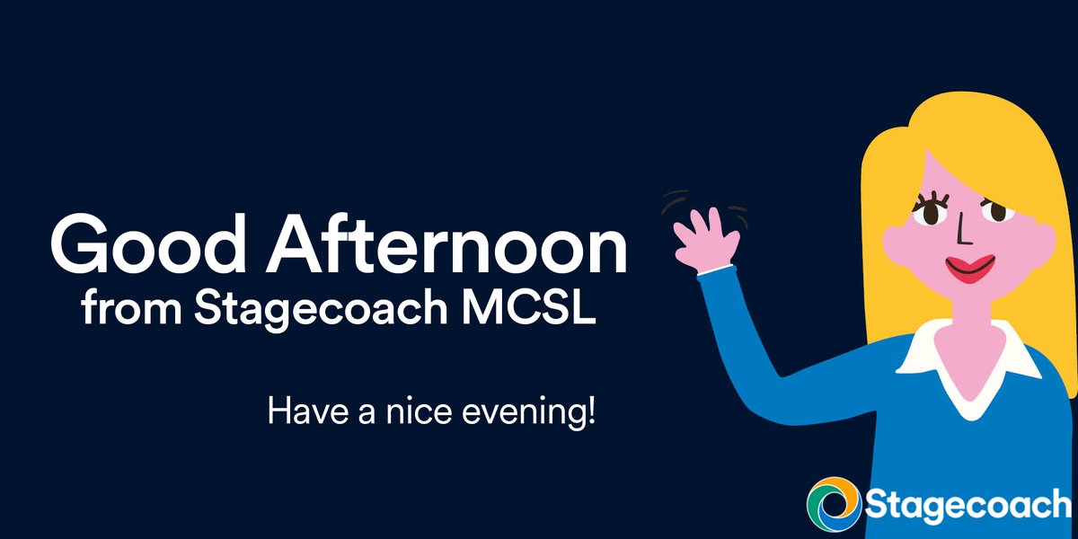 StagecoachMCSL's tweet photo. 👋 Good evening everyone, that's all from us today. We'll be back in the morning tweeting service updates between 9 and 5. https://t.co/izusA8iMmR