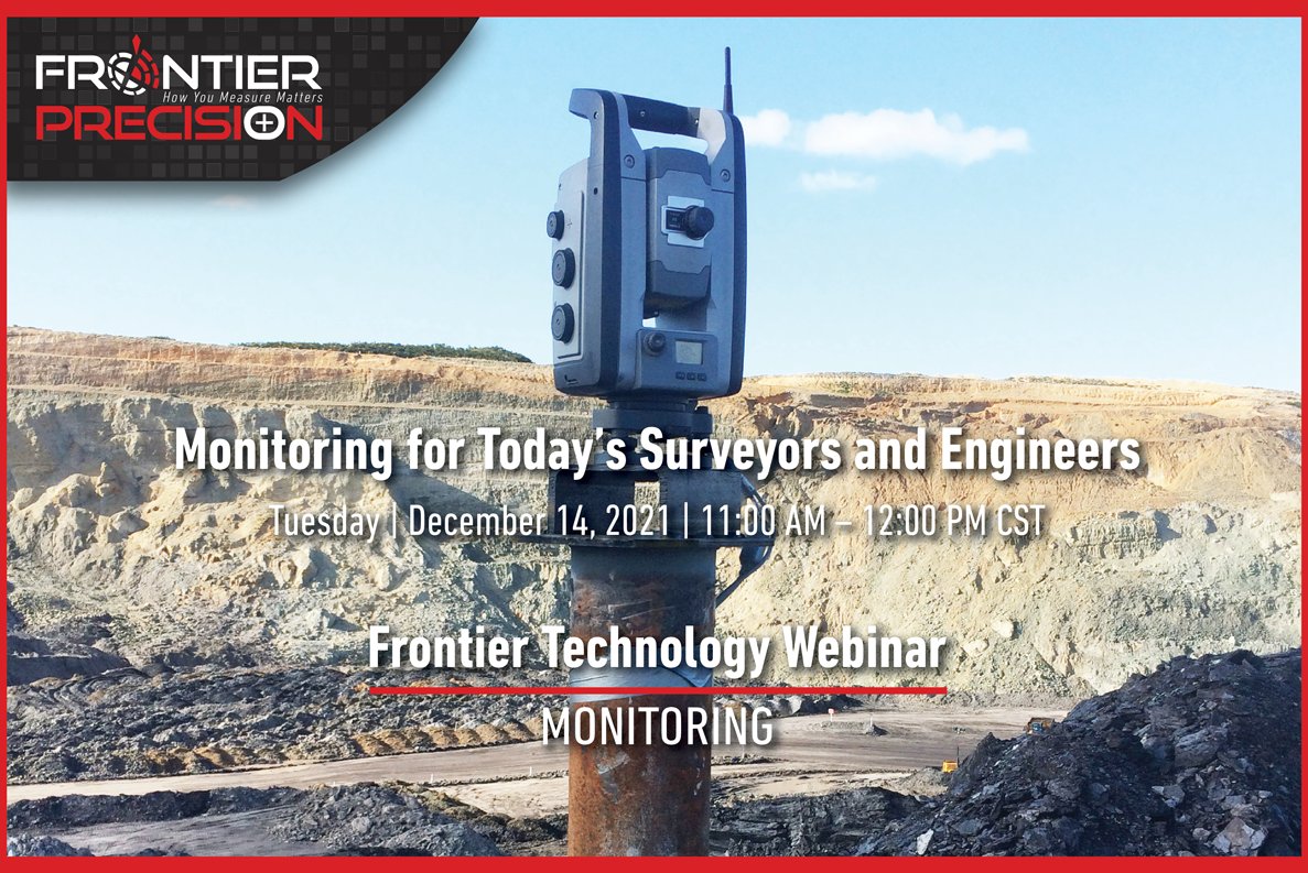 frontierprec's tweet photo. We invite you to register for our FREE 60 minute live webinar, about "Monitoring for Todayโs Surveyors and Engineers."
REGISTER: https://t.co/C4OFknyOLu
#frontierprecision #howyoumeasurematters
#Monitoring #TechnologyWebinar #Trimble #Senceive #Webinar https://t.co/CPhOdI2ZIg