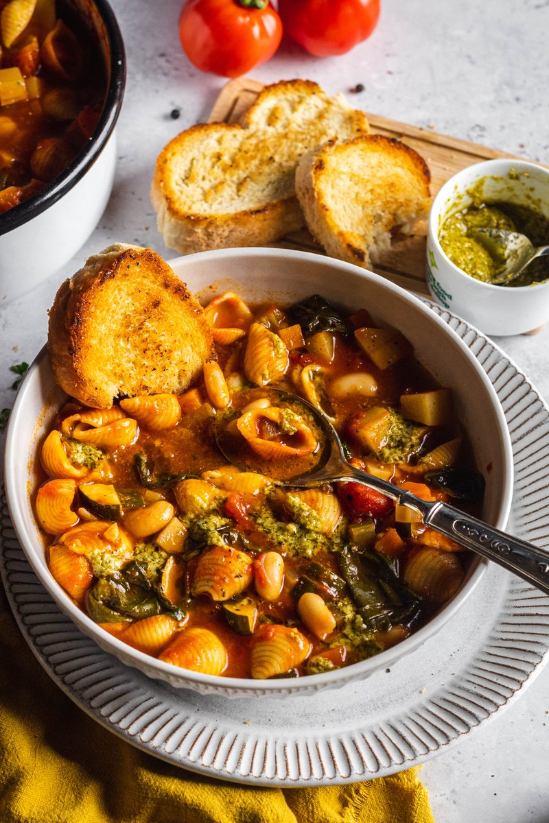 This month, we are sharing 3 one-pot wonder recipes using our Organic Chopped Tomatoes &amp; Beans. 
Recipe 1️⃣ is this Hearty Minestrone Soup, featuring our Cannellini Beans, Chopped Toms and Basil Pesto 🌿 
Find the recipe is on our website 🙌🏼 
#RaisingAnOrganicCulture
