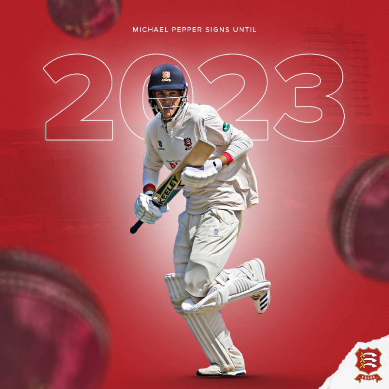 EssexCricket's tweet photo. ✍️ Essex County Cricket Club are pleased to announce that top-order batter, @MpepperPepsi, has signed a two-year contract extension and will remain with the Club until at least the end of the 2023 season.

Read More ⤵️⤵️⤵️