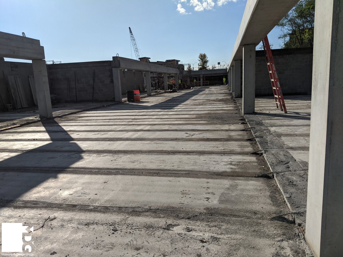 MDGArch's tweet photo. One of the first crucial steps in constructing a building? Laying the foundations and the precast levels! At The Yards, we are a four + two building: four wood stud levels +  two precast levels! 

#mdgarch #mdginteriors #southstpaul #mnarch #phasedconstruction #TheYards https://t.co/7qOCBk3VDv