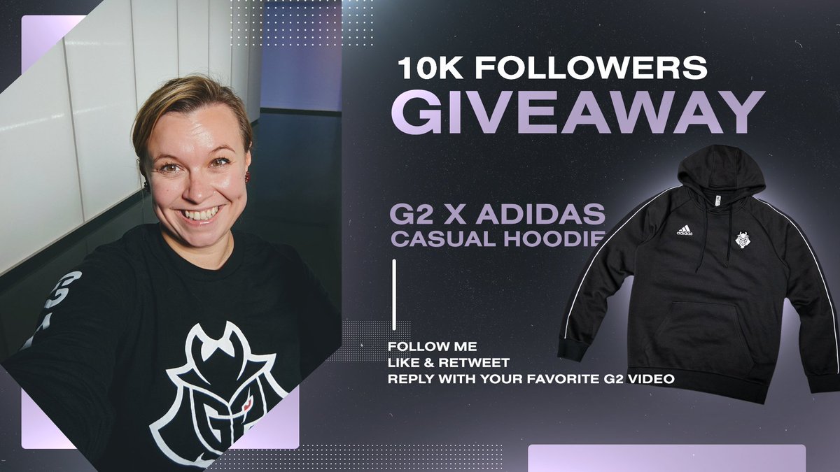I'm truly blessed to have so many of you follow and support me! As I'm close to 10K, I want to give it back to you guys and gift one G2 x adidas Casual Hoodie!
To enter:
✅ Follow me
❤️ Like + RT
💬Reply with your fav G2 video
