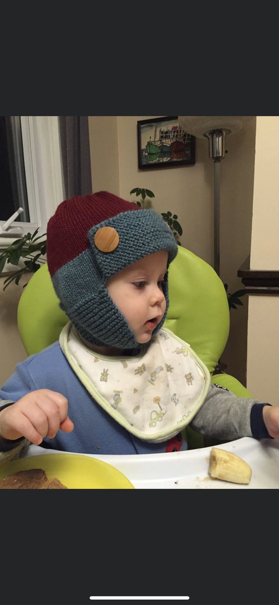 alisoncrawford5's tweet photo. To this day, one of my favourite easy knits. Made one every year until he was six, when to his mind, went out of style. #earflaps https://t.co/naOGpt6mF6