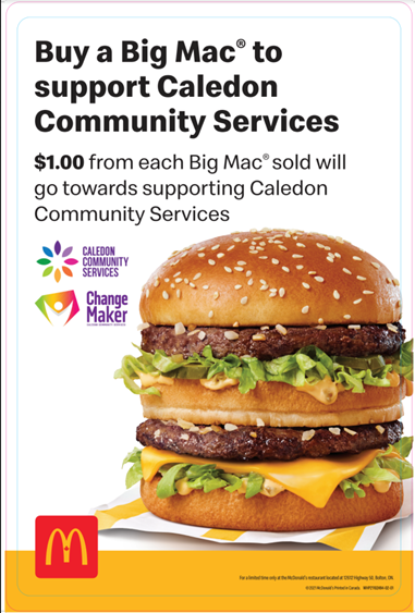 MontyLaskin's tweet photo. BURGER LOVERS UNITE IN SUPPORT OF @CaledonCS AND ALL THOSE NEEDING THEIR COMMUNITY TO LEND A HAND IN A DIFFICULT YEAR. #BurgerKindness #BigMacPhilanthropy https://t.co/WQ4zjZ78Oq