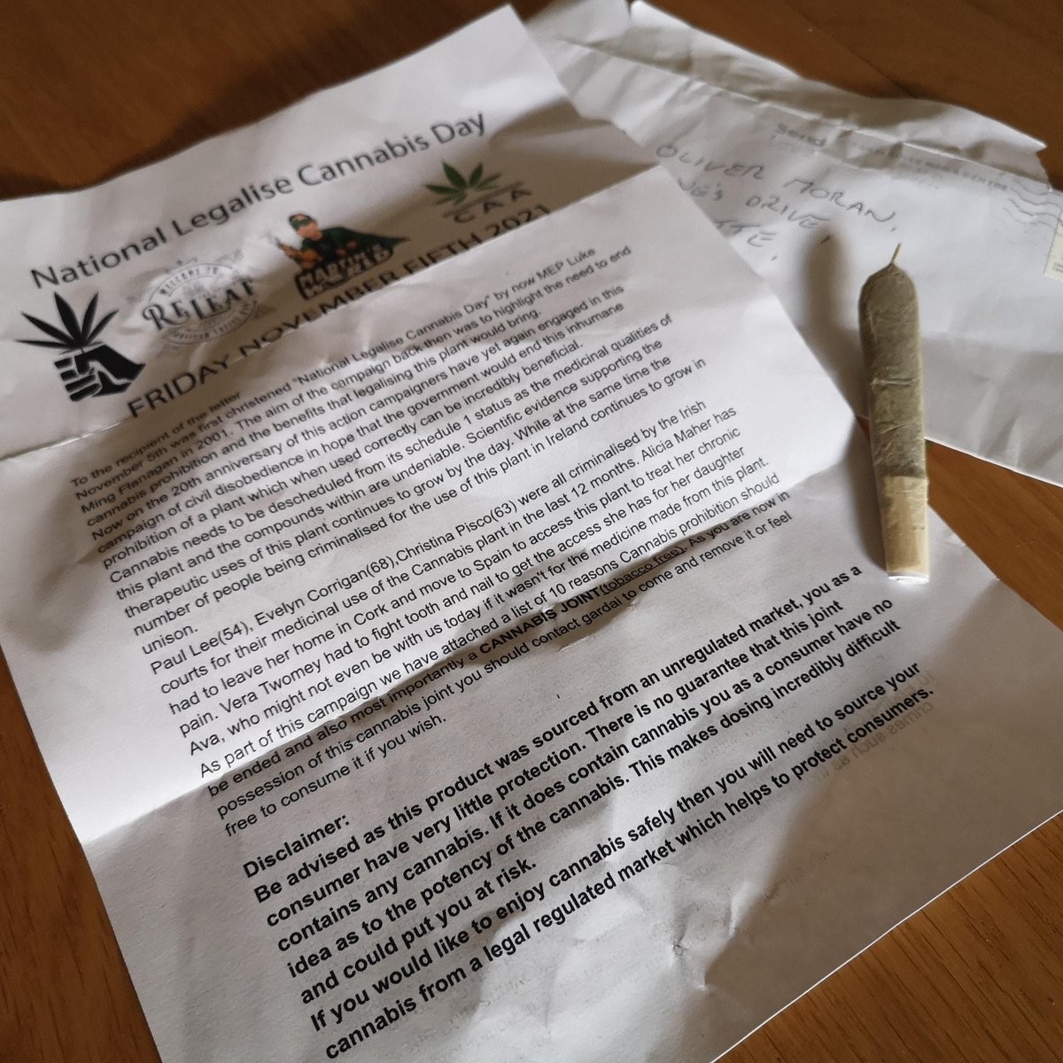 oliver_moran's tweet photo. Many thanks for including me in this actionβand for the prudent warning that potency and content is unknown when drugs are purchased from an underground market.
The Green Party working group on the Citizens Assembly on Drugs Use also met yesterday, with the CA expected in 2022. https://t.co/HYlbnAcJZK